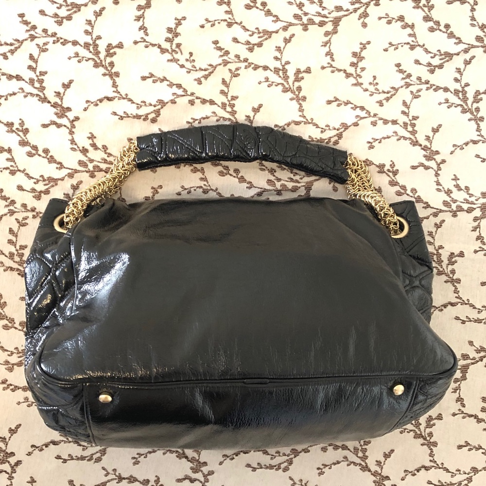 Chanel black patent leather rock chain accordion - Picture 3 of 16